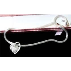 SILVER COLORED FASHION NECKLACE 17"