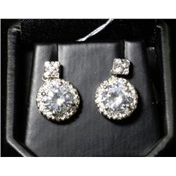 STERLING 925 EARRINGS CUBIC STONES
