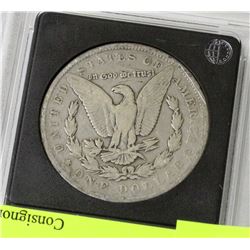 1890 AUTHENTICATED MORGAN SILVER DOLLAR