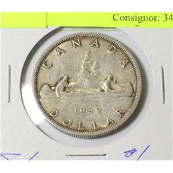 1959 QUEEN ELIZABETH II SILVER DOLLAR