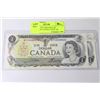Image 1 : TWO UNC 1973 ONE DOLLAR BANKNOTES CONSECUTIVE S/N