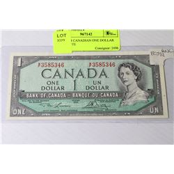 UNC 1954 CANADIAN ONE DOLLAR BANKNOTE