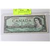 Image 1 : UNC 1954 CANADIAN ONE DOLLAR BANKNOTE