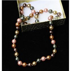 #38-MULTI COLOUR SEASHELL PEARL NECKLACE