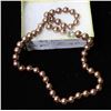 Image 1 : #46-SEA SHELL PEARL NECKLACE BRONZE
