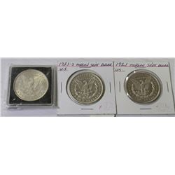 U.S. MORGAN SILVER DOLLARS X3