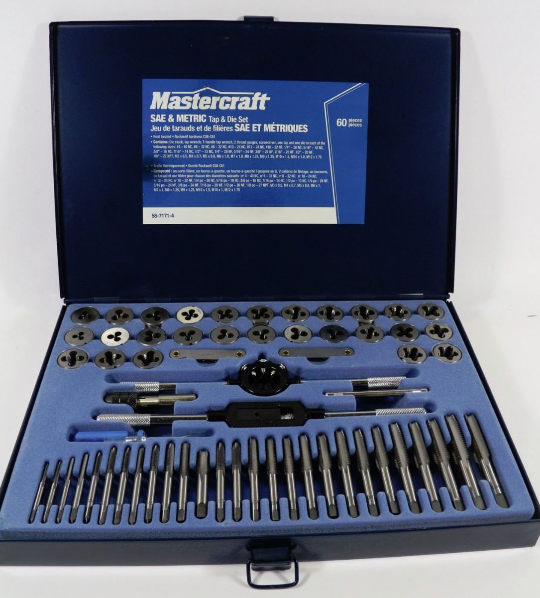 MASTERCRAFT 60 PIECE TAP & DIE SET