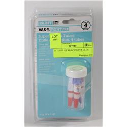 16 TUBES OF KRAZY/SUPER GLUE