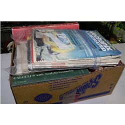 BOX OF VINTAGE BOOKS INCLUDING MECHANICS ILLUS.