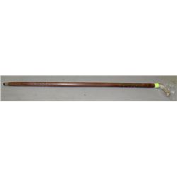 GENTLEMEN WALKING STICK 37" WITH BRASS INLAY,