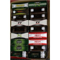 FLAT OF ASSORTED PRECEPT RECLAIMED GOLF BALLS
