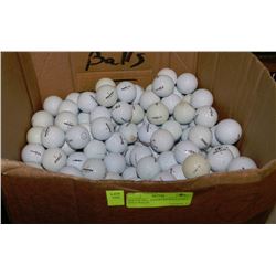 BOX OF 300+ ASSORTED RECLAIMED GOLF BALLS