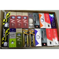 FLAT OF ASSORTED RECLAIMED GOLF BALLS
