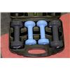 Image 1 : SET OF LIFEGEAR DUMBELLS IN CASE INCL. 2-3LB,2-5LB