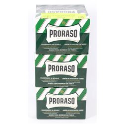 LOT OF 3 SHAVING SOAP IN A BOWL PRORASO