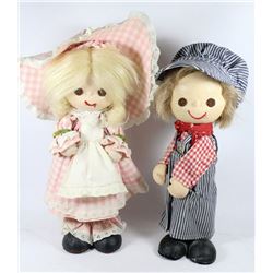 VINTAGE HANDMADE BOTTLE DOLLS - BOY & GIRLS