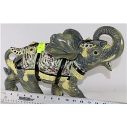 LARGE CERAMIC ELEPHANT - 17"W X 11"H