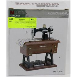 BRAND NEW SARTORIUS MUSIC BOX SEWING MACHINE STYLE