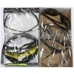 LOT OF 2 TRAYS WITH 8 SAFETY GLASSES TOTAL