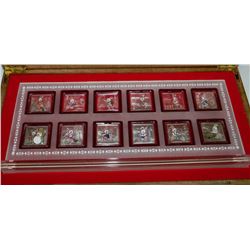 12PC. YEAR OF THE RABBIT ELECTROPLATED COIN SET