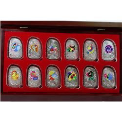 CHINESE ZODIAC ELECTROPLATED COIN SET