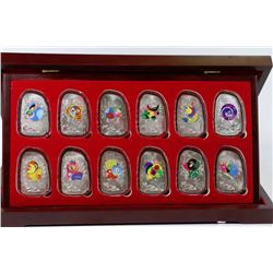 CHINESE ZODIAC ELECTROPLATED COIN SET