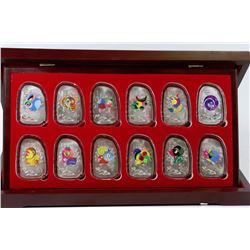 CHINESE ZODIAC ELECTROPLATED COIN SET