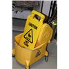 Image 1 : RUBBERMAID MOP BUCKET W/ CAUTION SIGN