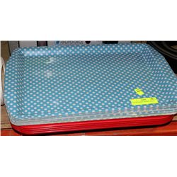 LOT OF PLASTIC SERVING TRAYS