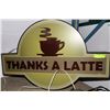 Image 1 : THANKS A LATTE LED COFFEE SIGN