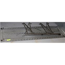 STAINLESS STEEL SHELVES WITH 2 UPRIGHTS