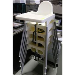 LOT OF FIVE HIGH CHAIRS