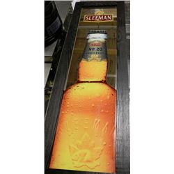 41.5" X 13.5" SLEEMANS MIRRORED BAR SIGN