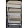 Image 1 : BEIGE 3 TIER SHELF ON CASTORS