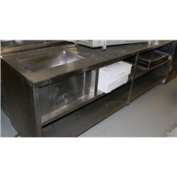 STAINLESS STEEL TABLE W/ SINK & STEAMER