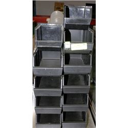 LOT OF 11 BLACK TRAYS