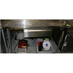 PREP TABLE WITH BACKSPLASH, DRAWER & COMMERCIAL