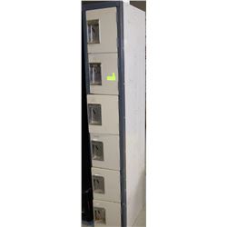 VERTICAL STACK OF 6 PERSONAL LOCKERS