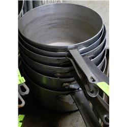 LARGE SAUCE POTS X6