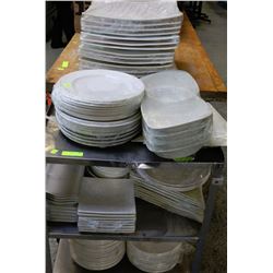 LARGE LOT OF WHITE DISHES
