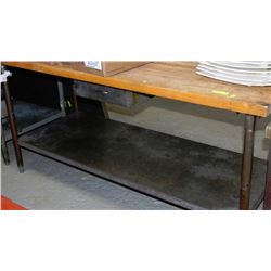 BUTCHER BLOCK PREP TABLE
