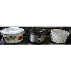 THREE CROCK POTS