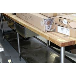 LARGE BUTCHER BLOCK PREP TABLE