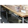Image 1 : LARGE BUTCHER BLOCK PREP TABLE