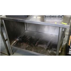 STAINLESS STEEL TABLE WITH BACKSPLASH