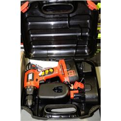 BLACK & DECKER 18V CORDLESS DRILL W/ 2 BATTERIES