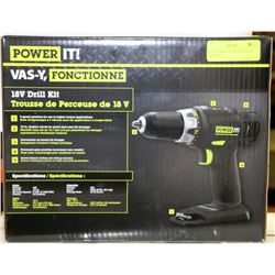 18 VOLT DRILL WITH CHARGER & BATTERY