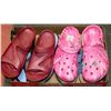 Image 1 : FLAT W/ 4 NEW PAIRS OF SLIP ON DAWGS,CROCS,