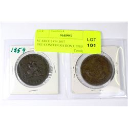 SCARCE 1854,1857 PRE-CONFEDERATION UPPER CANADA