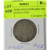 Image 1 : SCARCE 1904H NFLD EDWARD VIII SILVER 50 CENT COIN